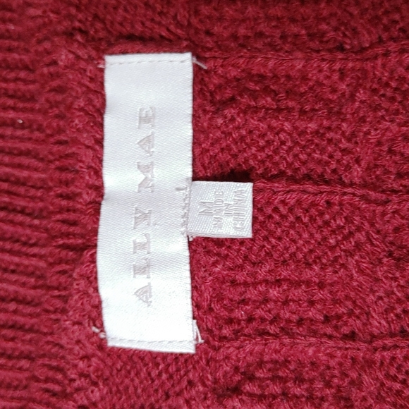 Ally Mae Cardigan & Tank Sweater Set Burgundy M - Picture 13 of 17